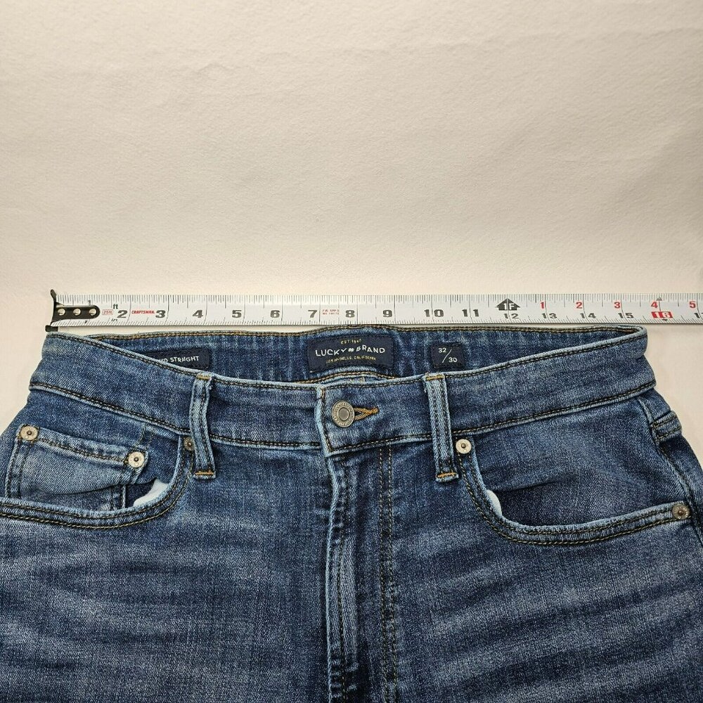 Lucky Brand 181 Relaxed Straight Stretch Jeans Men's Size 30x28 Medium Blue Wash - Picture 7 of 9